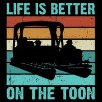 Pontoon Boat Boating Fathers Gift Life Is Better On The Toon Sustainable Bucket Hat