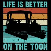 Pontoon Boat Boating Fathers Gift Life Is Better On The Toon Drawstring Bag