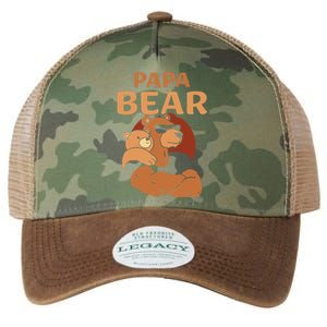 Papa Bear Bears Animal Pun Lover Dad Father Daddy Father's Legacy Tie Dye Trucker Hat