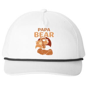 Papa Bear Bears Animal Pun Lover Dad Father Daddy Father's Snapback Five-Panel Rope Hat