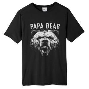 Papa Bear Best Idea Fathers Day Funny Bear Gifts Tall Fusion ChromaSoft Performance T-Shirt