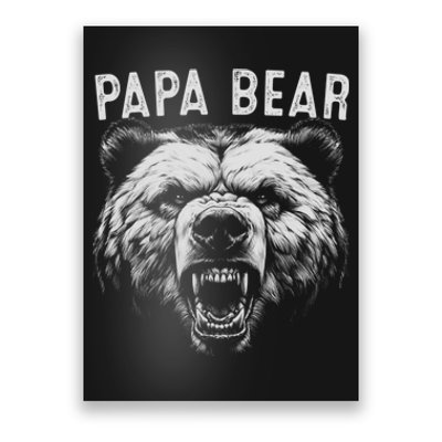 Papa Bear Best Idea Fathers Day Funny Bear Gifts Poster