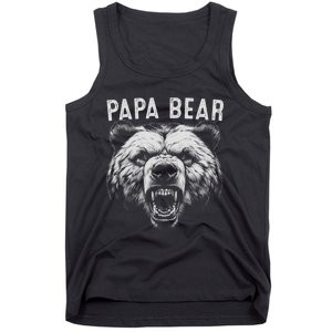 Papa Bear Best Idea Fathers Day Funny Bear Gifts Tank Top