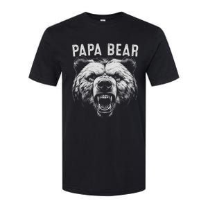 Papa Bear Best Idea Fathers Day Funny Bear Gifts Softstyle CVC T-Shirt