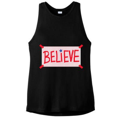Philadelphia Baseball Believe Ladies PosiCharge Tri-Blend Wicking Tank