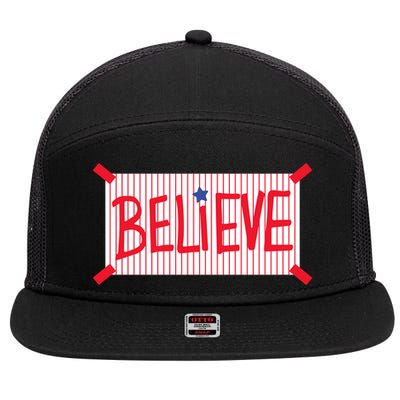 Philadelphia Baseball Believe 7 Panel Mesh Trucker Snapback Hat