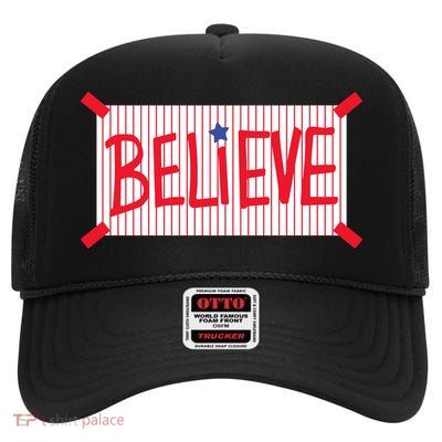 Philadelphia Baseball Believe High Crown Mesh Back Trucker Hat