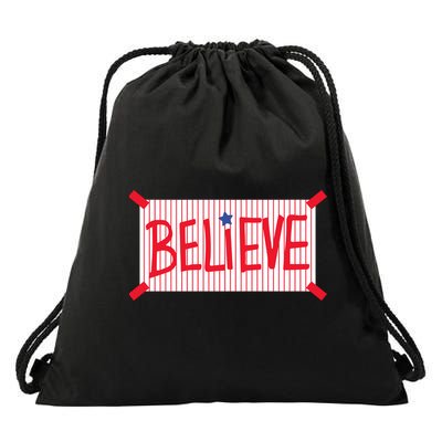 Philadelphia Baseball Believe Drawstring Bag