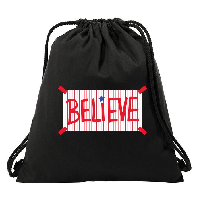 Philadelphia Baseball Believe Drawstring Bag