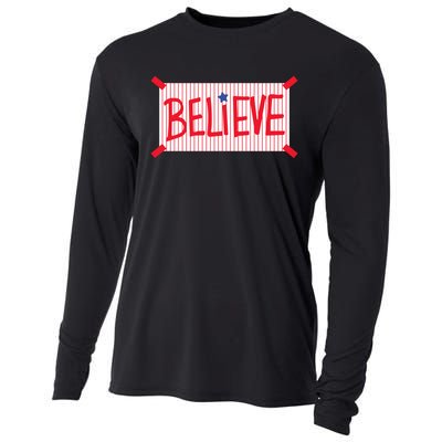 Philadelphia Baseball Believe Cooling Performance Long Sleeve Crew