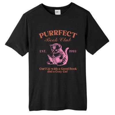 Purrfect Book Club Est 1993a Good Book A Cozy Cat Tall Fusion ChromaSoft Performance T-Shirt