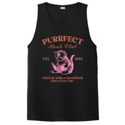 Purrfect Book Club Est 1993a Good Book A Cozy Cat PosiCharge Competitor Tank