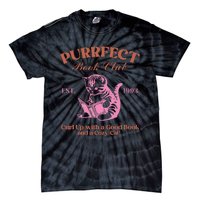 Purrfect Book Club Est 1993a Good Book A Cozy Cat Tie-Dye T-Shirt