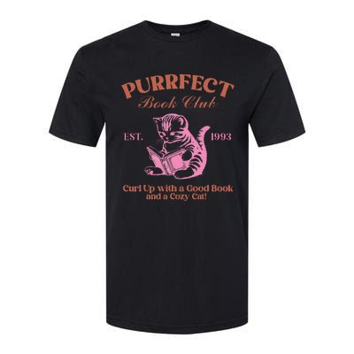 Purrfect Book Club Est 1993a Good Book A Cozy Cat Softstyle® CVC T-Shirt