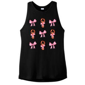 Pink Bow Cute Coquette Crawfish Y2k Clean Girl Aesthetic Ladies PosiCharge Tri-Blend Wicking Tank