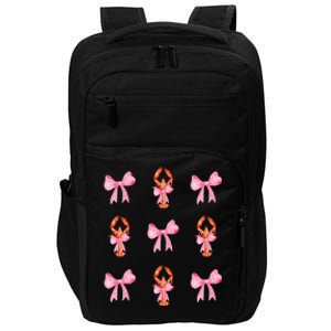 Pink Bow Cute Coquette Crawfish Y2k Clean Girl Aesthetic Impact Tech Backpack