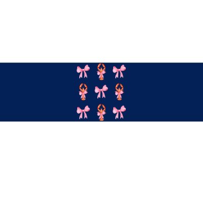 Pink Bow Cute Coquette Crawfish Y2k Clean Girl Aesthetic Bumper Sticker