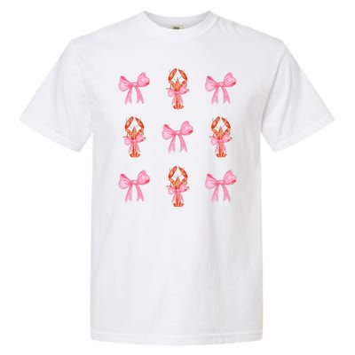 Pink Bow Cute Coquette Crawfish Y2k Clean Girl Aesthetic Garment-Dyed Heavyweight T-Shirt