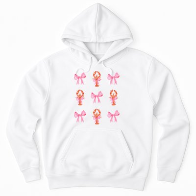 Pink Bow Cute Coquette Crawfish Y2k Clean Girl Aesthetic Hoodie