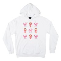 Pink Bow Cute Coquette Crawfish Y2k Clean Girl Aesthetic Hoodie