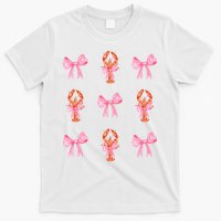 Pink Bow Cute Coquette Crawfish Y2k Clean Girl Aesthetic T-Shirt