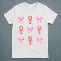 Pink Bow Cute Coquette Crawfish Y2k Clean Girl Aesthetic T-Shirt