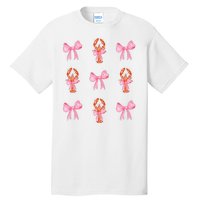 Pink Bow Cute Coquette Crawfish Y2k Clean Girl Aesthetic Tall T-Shirt