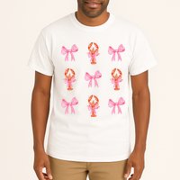 Pink Bow Cute Coquette Crawfish Y2k Clean Girl Aesthetic Tall T-Shirt