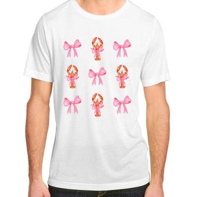 Pink Bow Cute Coquette Crawfish Y2k Clean Girl Aesthetic Adult ChromaSoft Performance T-Shirt