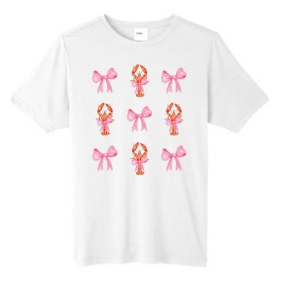 Pink Bow Cute Coquette Crawfish Y2k Clean Girl Aesthetic Tall Fusion ChromaSoft Performance T-Shirt