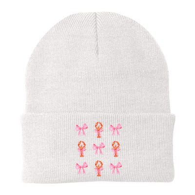 Pink Bow Cute Coquette Crawfish Y2k Clean Girl Aesthetic Beanie
