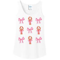 Pink Bow Cute Coquette Crawfish Y2k Clean Girl Aesthetic Ladies Essential Tank