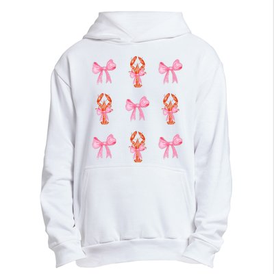 Pink Bow Cute Coquette Crawfish Y2k Clean Girl Aesthetic Urban Pullover Hoodie