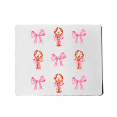 Pink Bow Cute Coquette Crawfish Y2k Clean Girl Aesthetic Mousepad