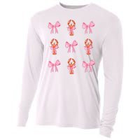 Pink Bow Cute Coquette Crawfish Y2k Clean Girl Aesthetic Cooling Performance Long Sleeve Crew