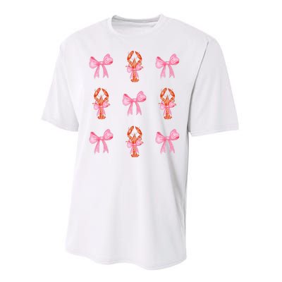 Pink Bow Cute Coquette Crawfish Y2k Clean Girl Aesthetic Performance Sprint T-Shirt