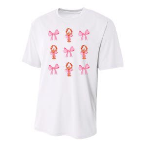 Pink Bow Cute Coquette Crawfish Y2k Clean Girl Aesthetic Youth Performance Sprint T-Shirt