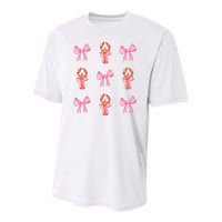 Pink Bow Cute Coquette Crawfish Y2k Clean Girl Aesthetic Youth Performance Sprint T-Shirt