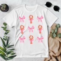 Pink Bow Cute Coquette Crawfish Y2k Clean Girl Aesthetic Premium T-Shirt
