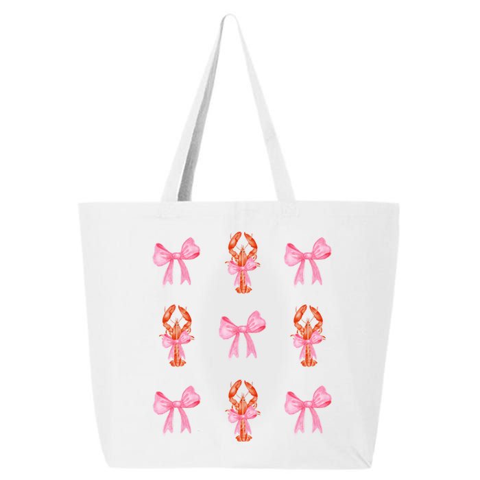 Pink Bow Cute Coquette Crawfish Y2k Clean Girl Aesthetic 25L Jumbo Tote