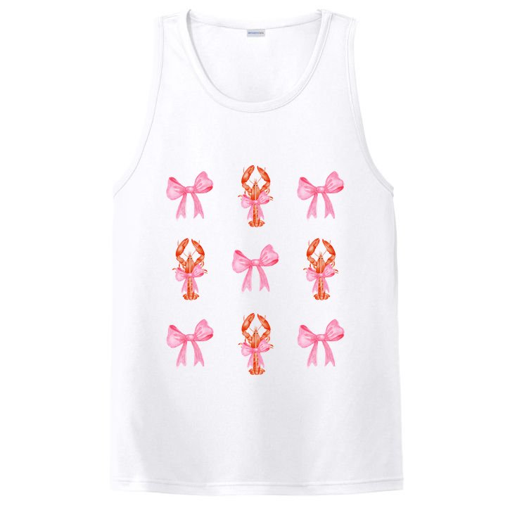 Pink Bow Cute Coquette Crawfish Y2k Clean Girl Aesthetic PosiCharge Competitor Tank