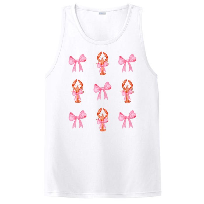 Pink Bow Cute Coquette Crawfish Y2k Clean Girl Aesthetic PosiCharge Competitor Tank