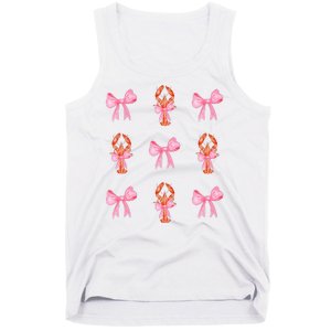 Pink Bow Cute Coquette Crawfish Y2k Clean Girl Aesthetic Tank Top