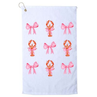 Pink Bow Cute Coquette Crawfish Y2k Clean Girl Aesthetic Platinum Collection Golf Towel