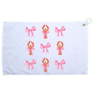 Pink Bow Cute Coquette Crawfish Y2k Clean Girl Aesthetic Grommeted Golf Towel