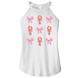 Pink Bow Cute Coquette Crawfish Y2k Clean Girl Aesthetic Women's Perfect Tri Rocker Tank