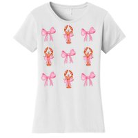 Pink Bow Cute Coquette Crawfish Y2k Clean Girl Aesthetic Women's T-Shirt