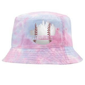 Pittsburgh Baseball Cityscape Distressed Novelty Pirate Gift Tie-Dyed Bucket Hat