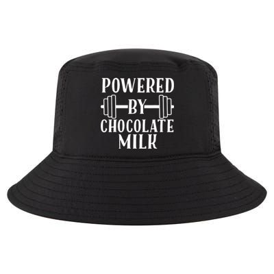 Powered By Chocolate Milk Gift Funny Weight Lifting Gift Cool Comfort Performance Bucket Hat