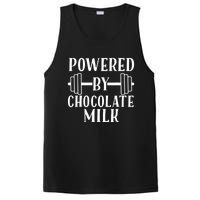 Powered By Chocolate Milk Gift Funny Weight Lifting Gift PosiCharge Competitor Tank